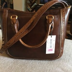 Brahmin Purse Hand and Shoulder NWT Small Lena Brown Concerto